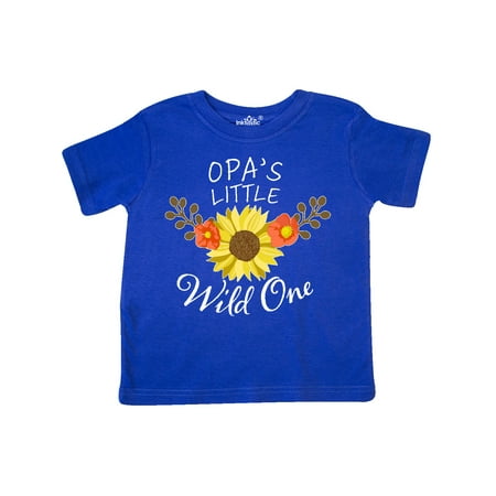 

Inktastic Opa s Little Wild One with Beautiful Sunflower Gift Toddler Boy or Toddler Girl T-Shirt
