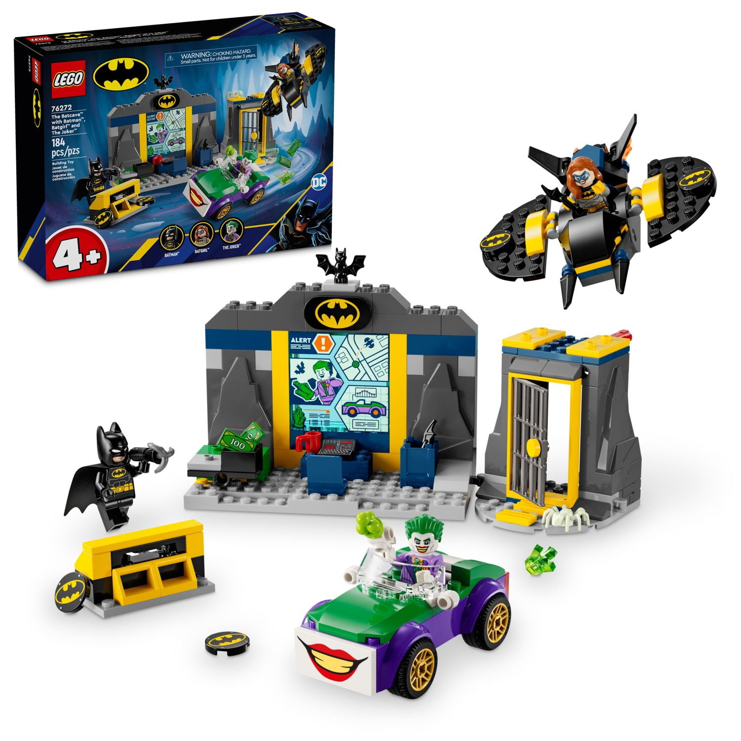 LEGO DC Batman Batman vs. The Joker Batmobile Chase 76180 Building Toy for Kids 136 Pieces