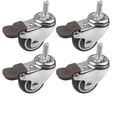 thumbnail image 1 of ruedas giratorias con freno de 38 mm, ruedas roscadas M8 x 20 mm, ruedas para muebles, carga 88 kg, ruedas de goma TPE para equipos pequeños, 1 of 5