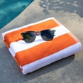 thumbnail image 7 of Freshee Cabana Stripe Beach Towel, Orange - Featuring Intellifresh Antimicrobial Technology, 7 of 7