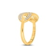 thumbnail image 3 of 10kt Yellow Gold Womens Round Diamond Infinity Ring 1/3 Cttw, 3 of 4