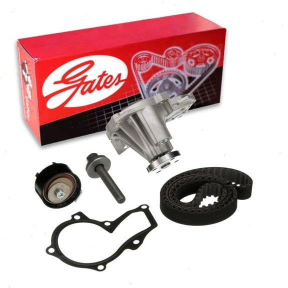 Gates PowerGrip Timing Belt Kit w Water Pump compatible with Ford Fiesta 1.6L L4 2014-2019