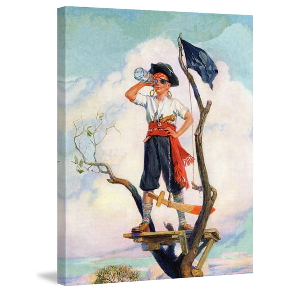 Marmont Hill "Pirate" by Curtis Painting Print on Canvas