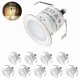 thumbnail image 1 of Pack of 10 Outdoor Recessed LED Floodlights, IP67 Waterproof, Warm White 3000k Light, 32mm 0.6w DC12v, 1 of 5