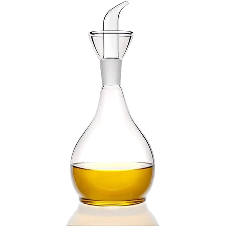 Bouteille Distributeur Huile D'Olive 700ml Céramique - Bec Inox Et Poignée Élégante