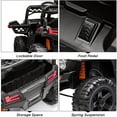 thumbnail image 4 of Acekid 12V Kids Ride on Car Truck w/ Parent Remote Control, LED Lights, Spring Suspension, Music, Black, 4 of 6