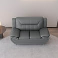 thumbnail image 5 of Uspridefurniture Carlock 61.3'' Faux Leather Pillow Top Arm Loveseat -Gray, 5 of 5