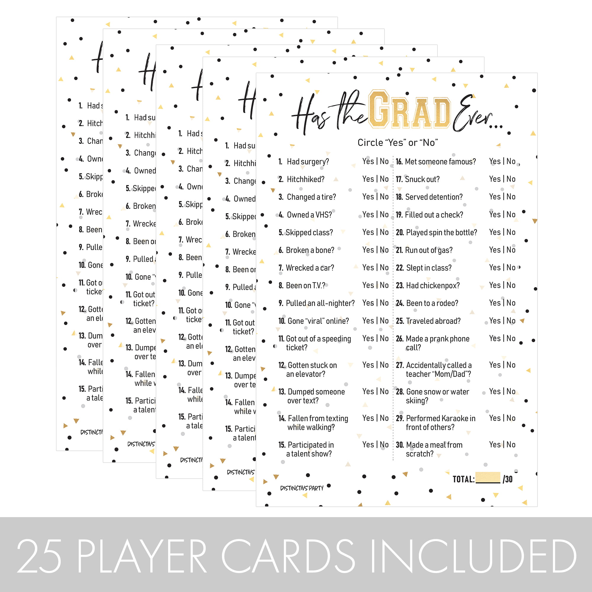 Graduation Party Game Class of 2024: Scratch Off Cards- 28 Cards (3 Winners)