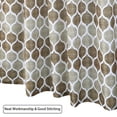 thumbnail image 6 of ZACOO 35"x72" Stall Fabric Shower Curtain Geometric Printed Heavy Textured Linen Fabric Shower Curtain for Bathroom Decorations, Taupe Brown, 1 Set, 6 of 7
