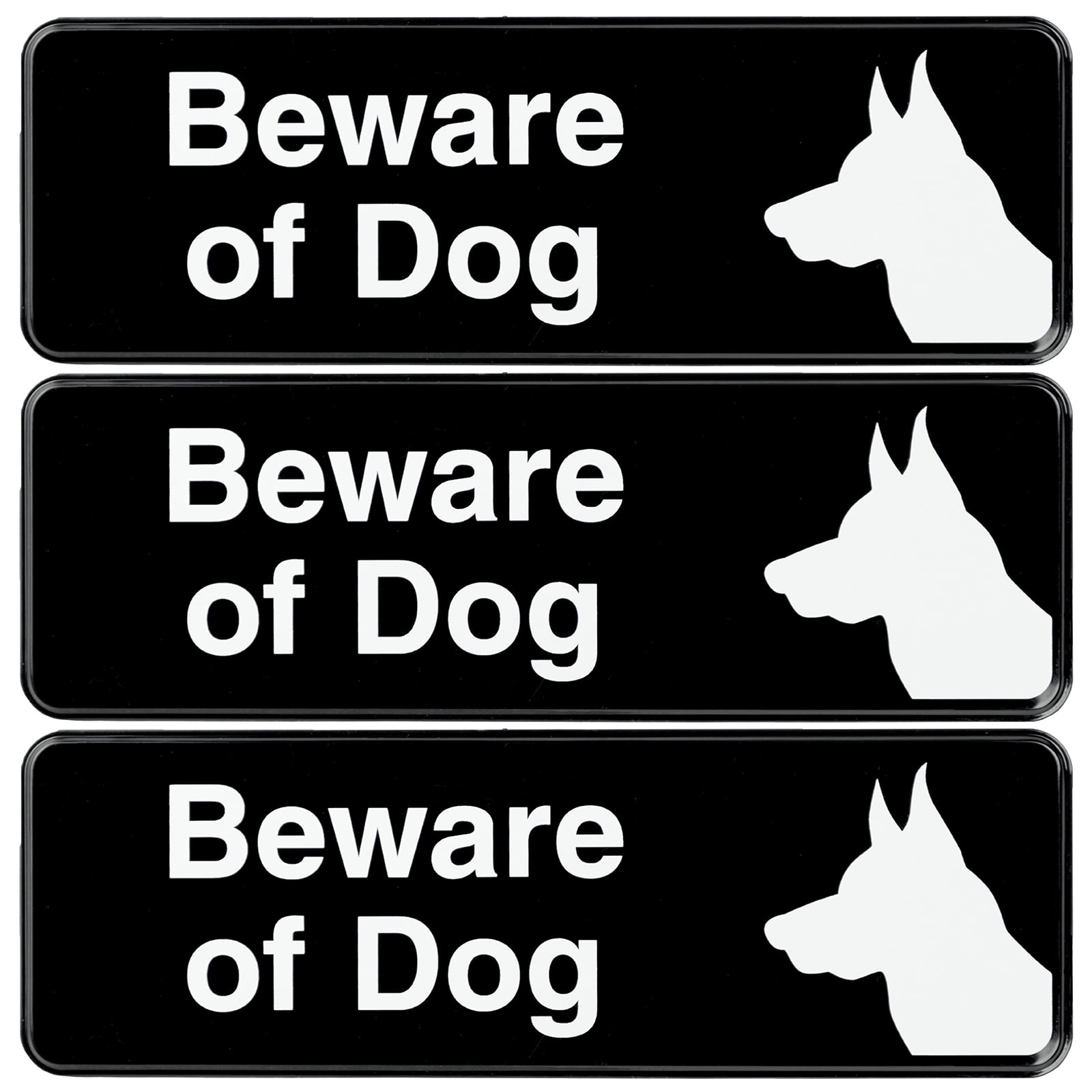4 Pack RAM-Pro Beware of Dog Sign 9 x 12 inch