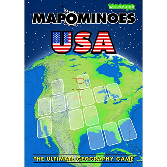 MAPOMINOES USA – The Ultimate Geography Game – Fun & Educational Travel Card Game About US States for Kids Teens and Adults