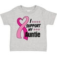 thumbnail image 3 of Inktastic Breast Cancer Awareness I Support My Auntie with Pink Ribbon Boys or Girls Toddler T-Shirt, 3 of 5