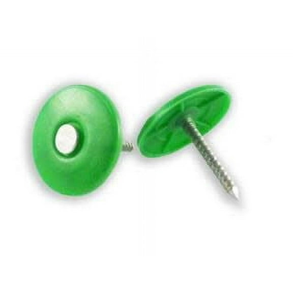 1-1/2" Electrogalvanized Plastic Cap Nails, Ring Shank (2,000 per box)
