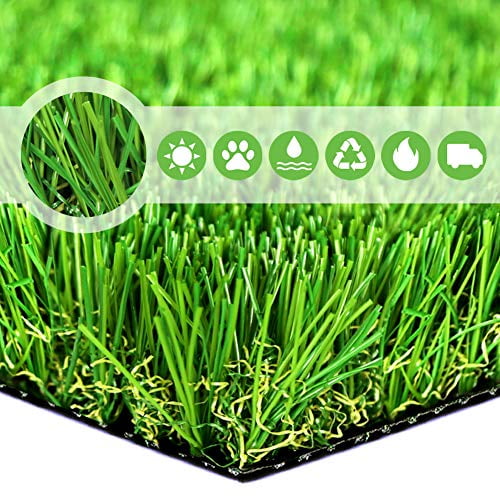 SV Household Decor Realistic Deluxe Artificial Grass Synthetic Thick Lawn Turf Carpet --Perfect for Indoor/Outdoor Landscape (4 FT x 7 FT (28 Square FT))