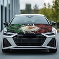thumbnail image 3 of CHAQLIN Splatter Mexican Emblem Car Hood Cover - Waterproof Sunproof Stretch Fabric - Universal Fit for Trucks, SUVs & Sedans - Auto Exterior Decor & Protector, 3 of 9