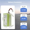 thumbnail image 3 of Replacement RVBAT850 Battery for Shark Ion R75, RV761, RV850C, RV1000S, RV1100VL, RV1001AE, UR1000SR, RV700_N, RV720_N Vacuum Cleaners (2-Prong Connector,NOT for 3-Prong Connector), 3 of 5