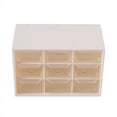thumbnail image 2 of Boaby Desktop Drawer - Portable Plastic 9 Lattice Mini Cabinets Drawer Jewelry Cosmetic Storage Box(White), 2 of 8
