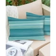 thumbnail image 6 of Teal Turquoise Aqua Ombre Throw Pillow Cover 20 x 30 Inch Decorative Pillow Cover Contemporary Abstract Lines Lumbar Pillowcase Seasonal Rectangle Cushion Case for Couch Sofa Bed Living Room, 6 of 7