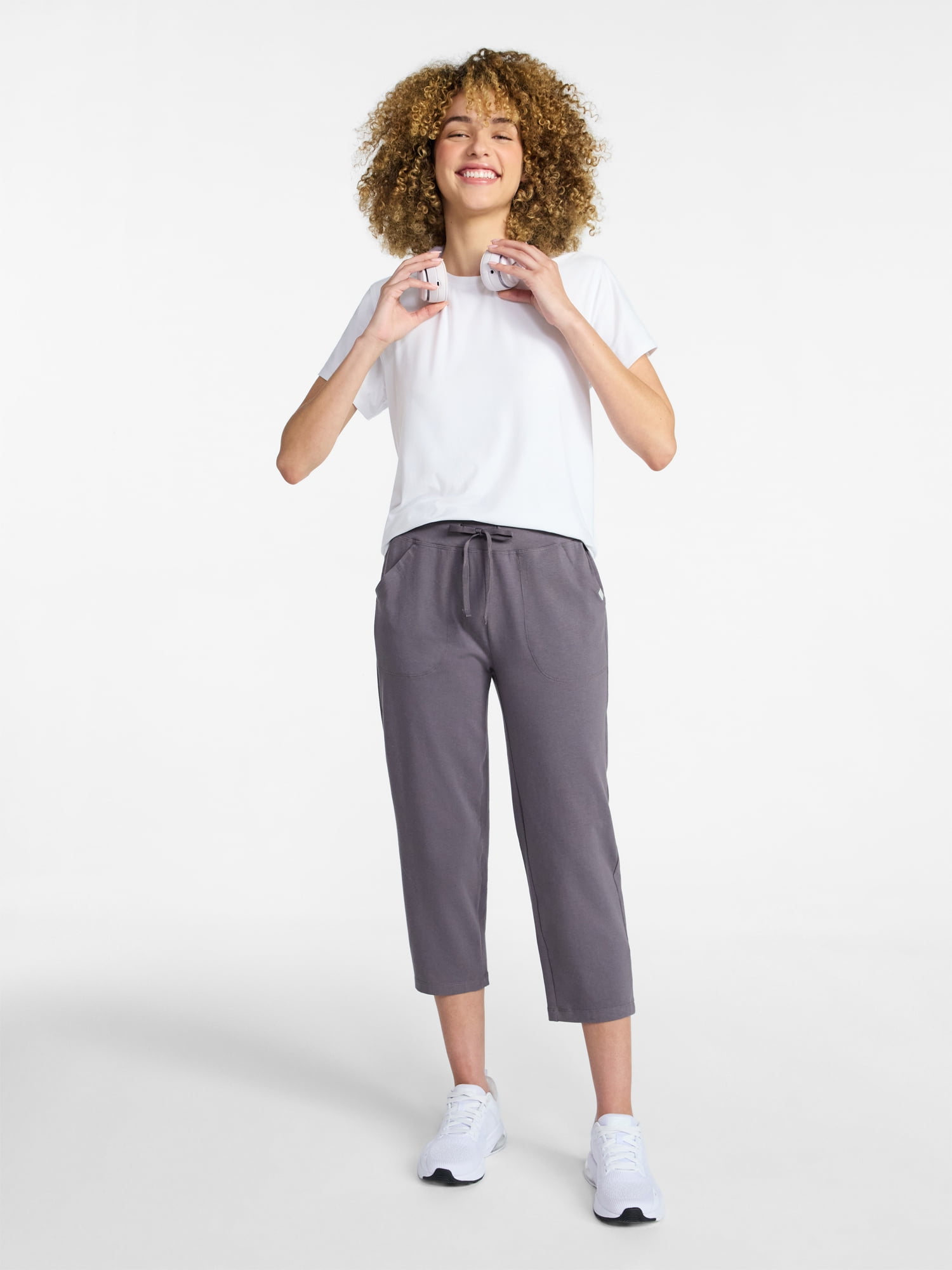 Athletic Works Women's and Women's Plus Knit Capri Pants, 22" Inseam, Sizes XS-4X