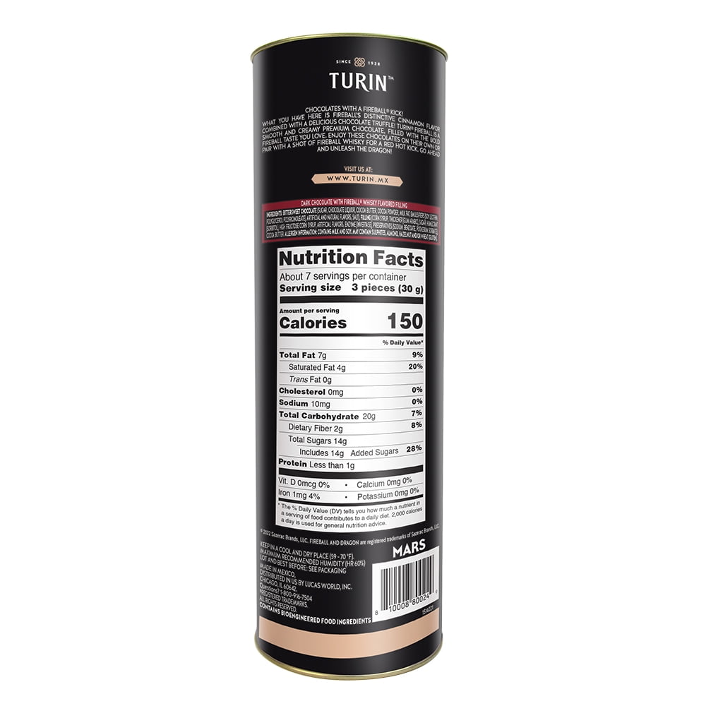 Turin Fireball Chocolate Truffles Everyday - 7 oz Tube