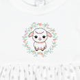 thumbnail image 4 of Inktastic Baby Girl Spring Lamb Wreath Girls Baby Dress, 4 of 5