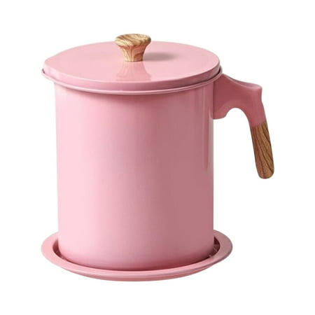 

〖Follure〗Oil Strainer Pot Grease Can 1.4 L Stainless Steel Oil Storage Can Container