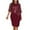 Wine, variant on Oplxuo Wedding Guest Dresses for Women 2025 Hip Hugging Bodycon Party Lace Half Sleeve Evening Sequins Plus Size Prom Dress
