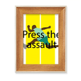 thumbnail image 1 of Press The Assault Desktop Wooden Photo Frame Display Picture Art Painting Multiple Sets, 1 of 3