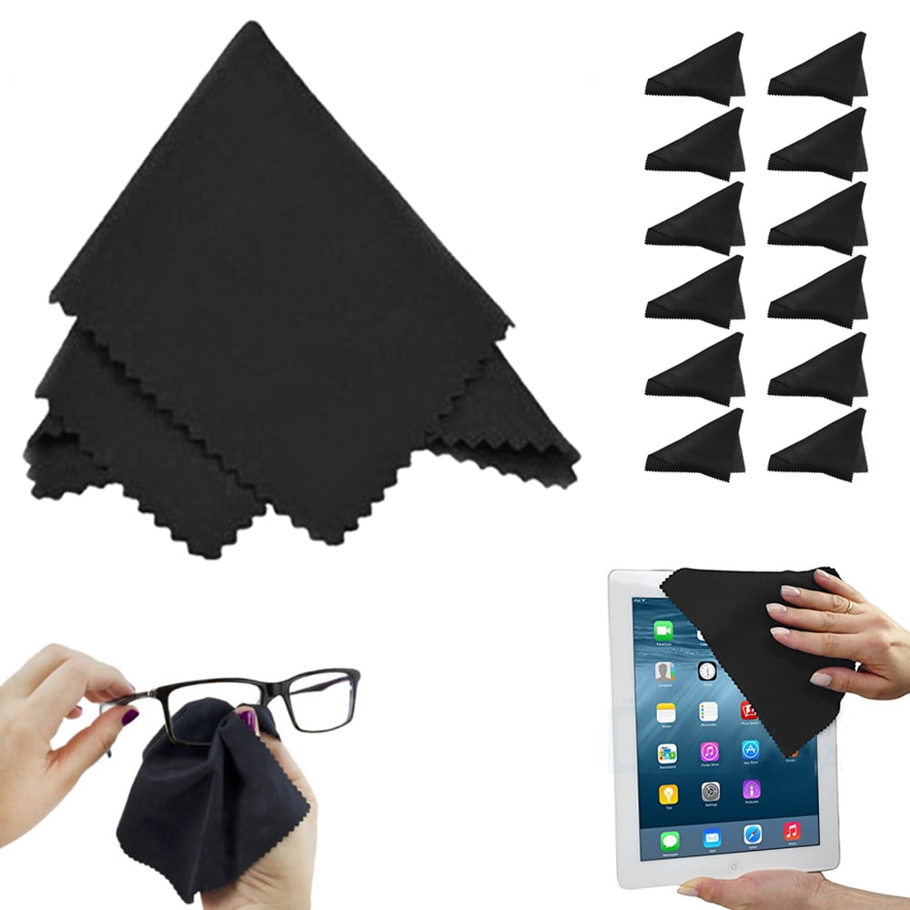 12PC Microfiber Cleaning Cloths Lens Wipe Sunglasses Eyeglasses Screen