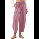 thumbnail image 2 of Pantalones Rectos Holgados e Informales de Algodón y , Color Rosa y , Talla XL, 2 of 5