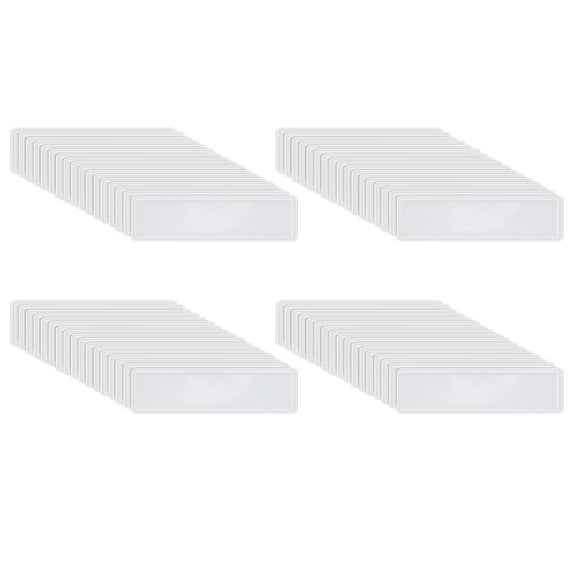 Uxcell 4x1 Inch Self Adhesive Label Holders, Clear Plastic Shelf Tags Self Stick Labels Card Pockets with Paper 150 Pcs