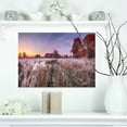 thumbnail image 1 of Frosty Fall Trees with Red Leaves - Landscape Print Wall Artwork, 1 of 3