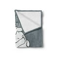 thumbnail image 2 of Bear Soft Flannel Fleece Blanket, Valentines Themed Your Hugs Lettering with Hugging Arctic Polar Animals Romance, Cozy Plush for Indoor and Outdoor Use, 50" x 60", Blue Grey White, by Ambesonne, 2 of 5