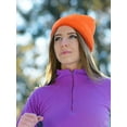 thumbnail image 2 of ZOELNIC 1-Hole Knitted Full Face Cover Adult Winter Ski Balaclava Outdoor Sports Beanie For Men Women (Orange), 2 of 6