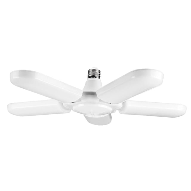 Luces de garaje LED plegables con 5 paneles Super Bright 7500LM 75W E27 Lámpara de techo 165V hasta 265V kusrkot Luces de techo para garaje