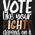 thumbnail image 3 of CafePress - VOTE Like Your Rights Depend On It T Shirt - Women's V-Neck Dark T-Shirt, 3 of 4
