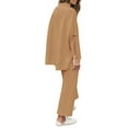 thumbnail image 2 of LANGWYQU Women 2 Pieces Sets Loose Batwing Sleeve Tops & Wide Leg Pants, 2 of 5