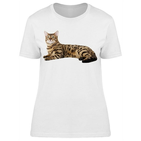 Watchful Orange Bengal Breed T-Shirt Women -Image by Shutterstock, Female x-Large