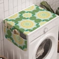 thumbnail image 1 of Ethnic Washing Machine Organizer, Mandala Inspired Silhouettes Concentric Motifs, Anti-slip Fabric Top Cover for Washer and Dryer, Green Mustard White, by Ambesonne, 1 of 1