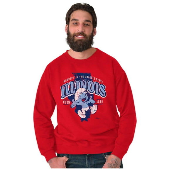 Illinois Prairie State IL Smurfs Sweatshirt for Men or Women Brisco Brands M