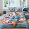 thumbnail image 1 of 3D Ice Cream Printed Comforter Cover Set Children Adult Unique Design Bedding Set Bedroom Decor,Full (80"x90"), 1 of 5