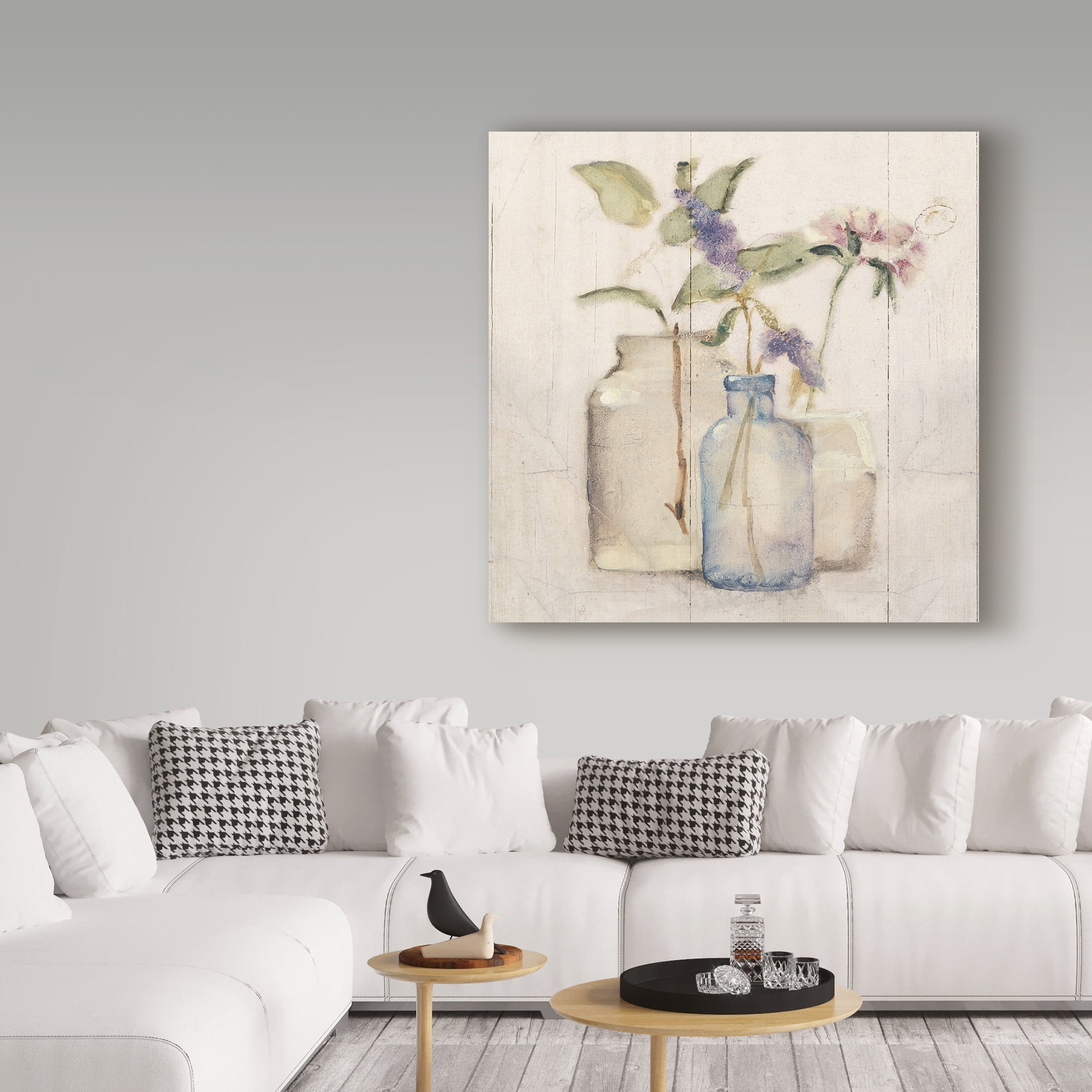 Trademark Fine Art 'Blossoms on Birch I' Canvas Art by Cheri Blum