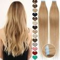 thumbnail image 2 of SEGO Blonde Tape in Hair Extensions 100% Real Remy Human Hair Long Straight Silky Thick Hair Gold Hair Acessories Black/Pink/Purple/Red Hair, 2 of 9