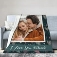 thumbnail image 4 of Custom Blanket with Photo - Personalized Picture Throw for Couple Gifts Customized Flannel Blankets for Adult Kid Birthday Fathers Mothers Valentines Day Gift (6 image 05, 40"L x 30"W / baby size), 4 of 6