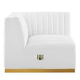 thumbnail image 2 of Modway Conjure Channel Tufted Performance Velvet Right Corner Chair - Gold/White, 2 of 6