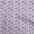 thumbnail image 1 of oneOone Cotton Poplin Rose Pink Fabric Circus Craft Projects Decor Fabric Printed By The Yard 56 Inch Wide, 1 of 5