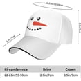 thumbnail image 4 of Snowman Face Hat Adjustable Funny Sandwich Baseball Cap Curved Visor Men Women, 4 of 6