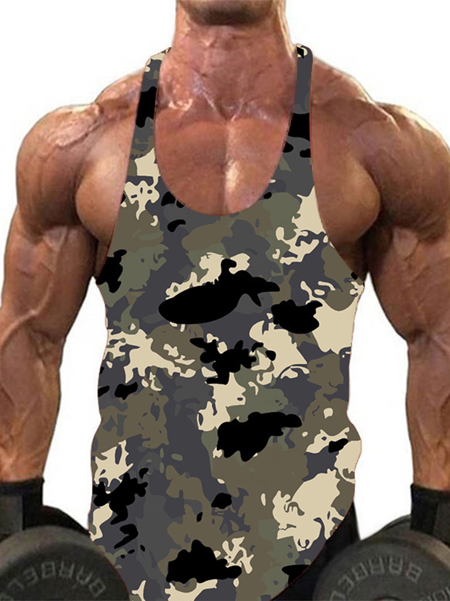 Woobling Men Muscle Shirts Crew Neck Tank Tops Regular Fit Summer Mens ...