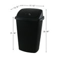thumbnail image 2 of Yesdate 13 Gallon Black Outdoor Garbage Can with Swing Lid, Heavy-Duty Construction Trash Can, 4 Pack, 2 of 7