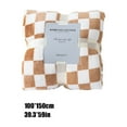 thumbnail image 3 of Throw Blanket Khaki Checkerboard Blanket,Single Layer Fleece Sofa Throw,Office Nap Blanket,Lightweight Washable Home Decor Gift Holiday Gifts, 3 of 6